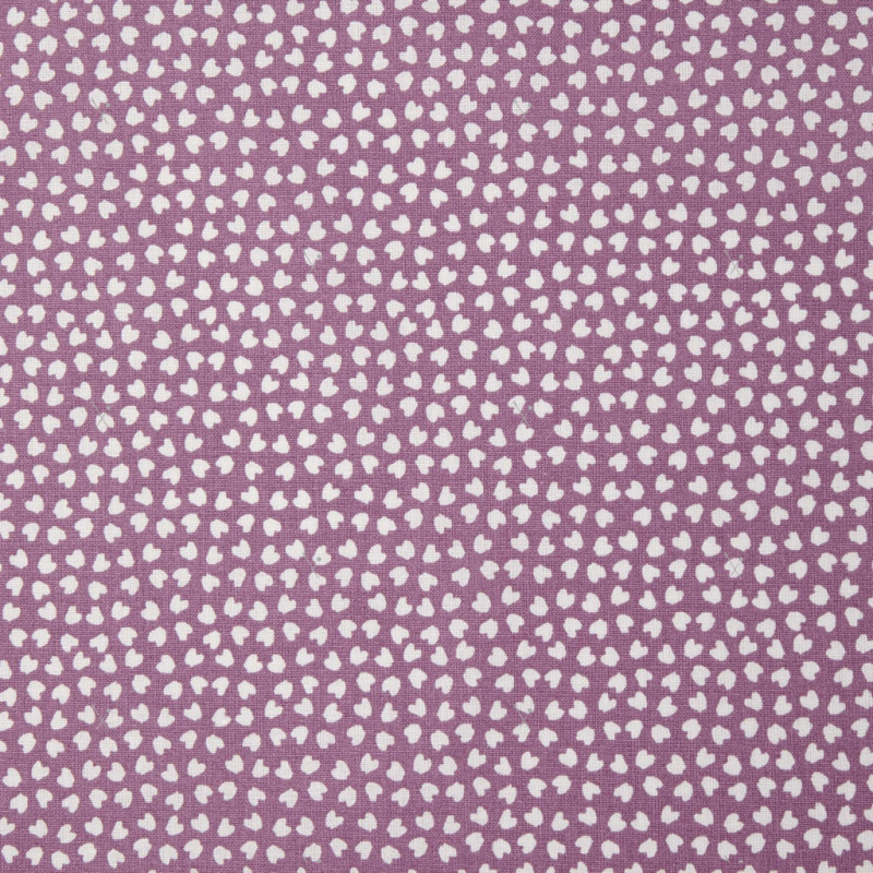 Algodón estampado LIPELO Violeta oscuro / Blanco